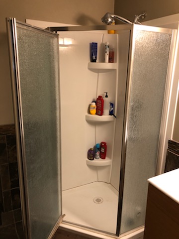 Prince George Foothills — basement walk-in shower